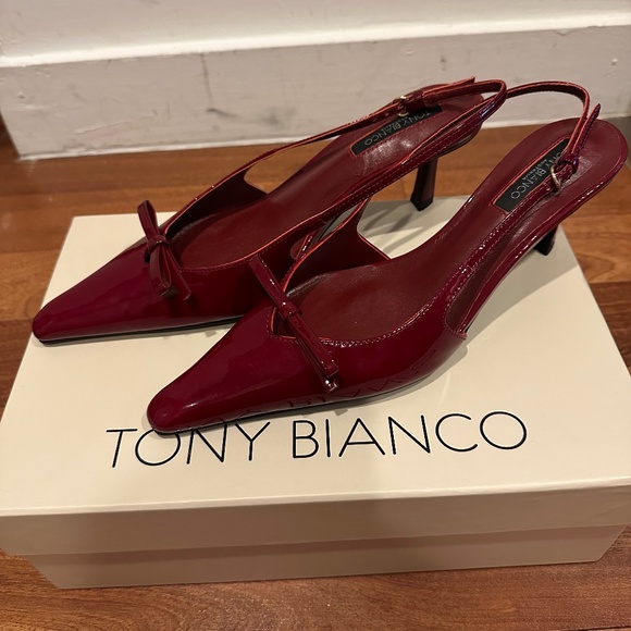 Tony Bianco Shoes - Tony Bianco Red Slingback Heels